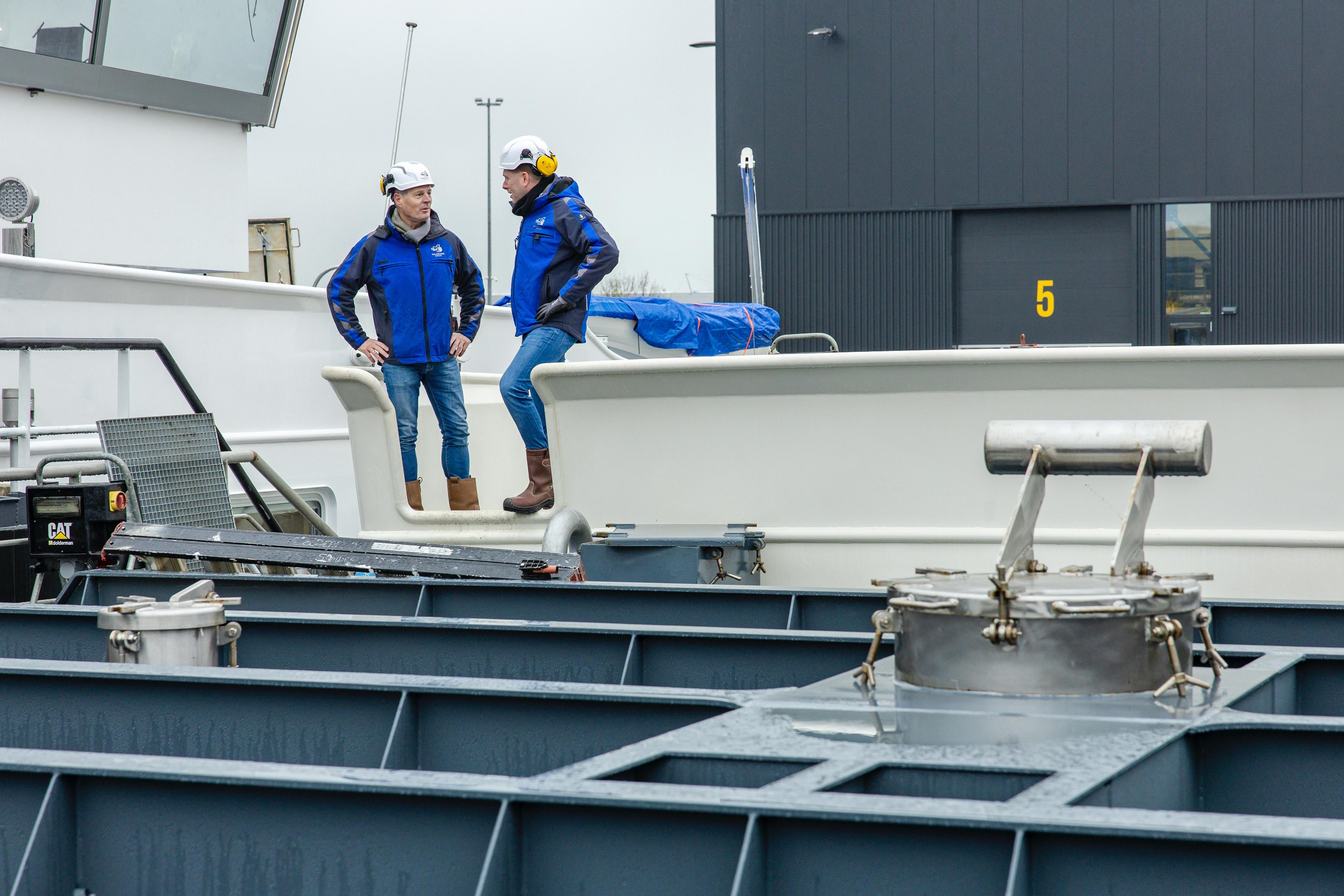 Edwin Swets en Jordy Boersma op parkkade